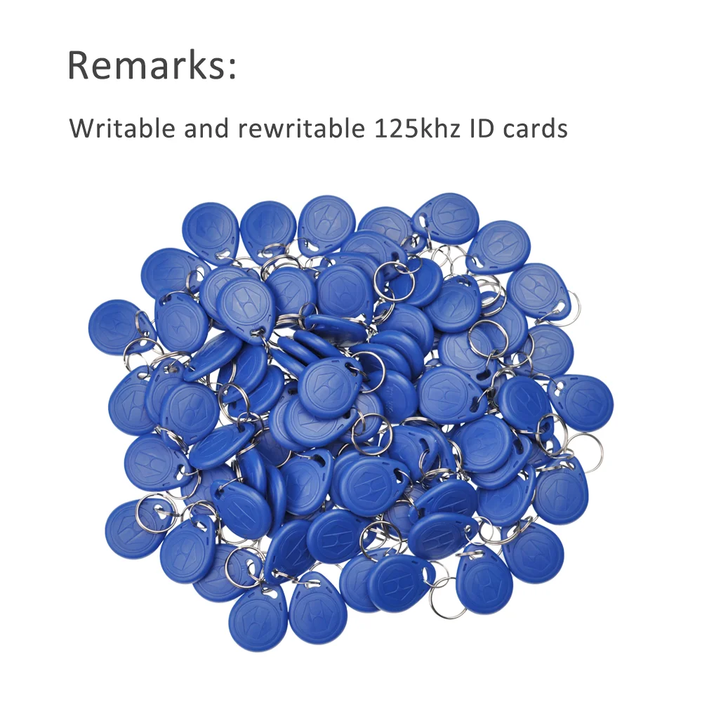10/20/50/100PCS T5577 RFID key tags keyfobs ID cards buckles, 125KHz RFID writable rewritable copy duplicate access ID key tags