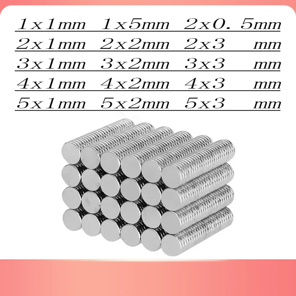 3x1 Powerful Magnets Strong Disc Neodymium Magnets for Fridge, DIY,  Scientific, Craft, Education 4*1 MM 5*1 2*2 3*2 2*3 3*3