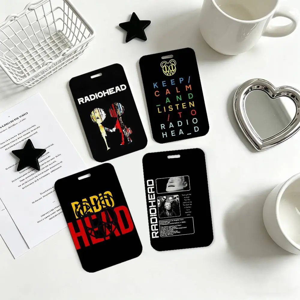 

Cool R-Radiohead Rock Band ID Badge Holder With For Office School Name Card Credentials Case
