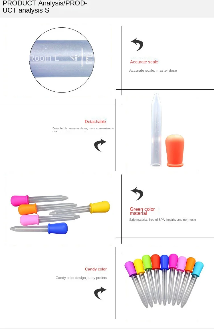 10Pcs/Set 5ml Silicone Plastic Pipette School Lab Experiment Supplies Dropper Feeding Medicine Liquid Eye Ear Pipette Dropper