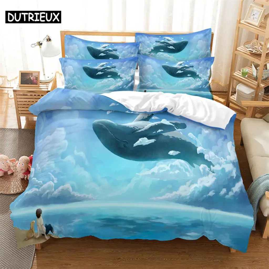 

3D HD Digital Printing Custom Duvet Cover,Comforter/Quilt/Blanket case Queen King Bedding bedding set queen black cotton Ocean