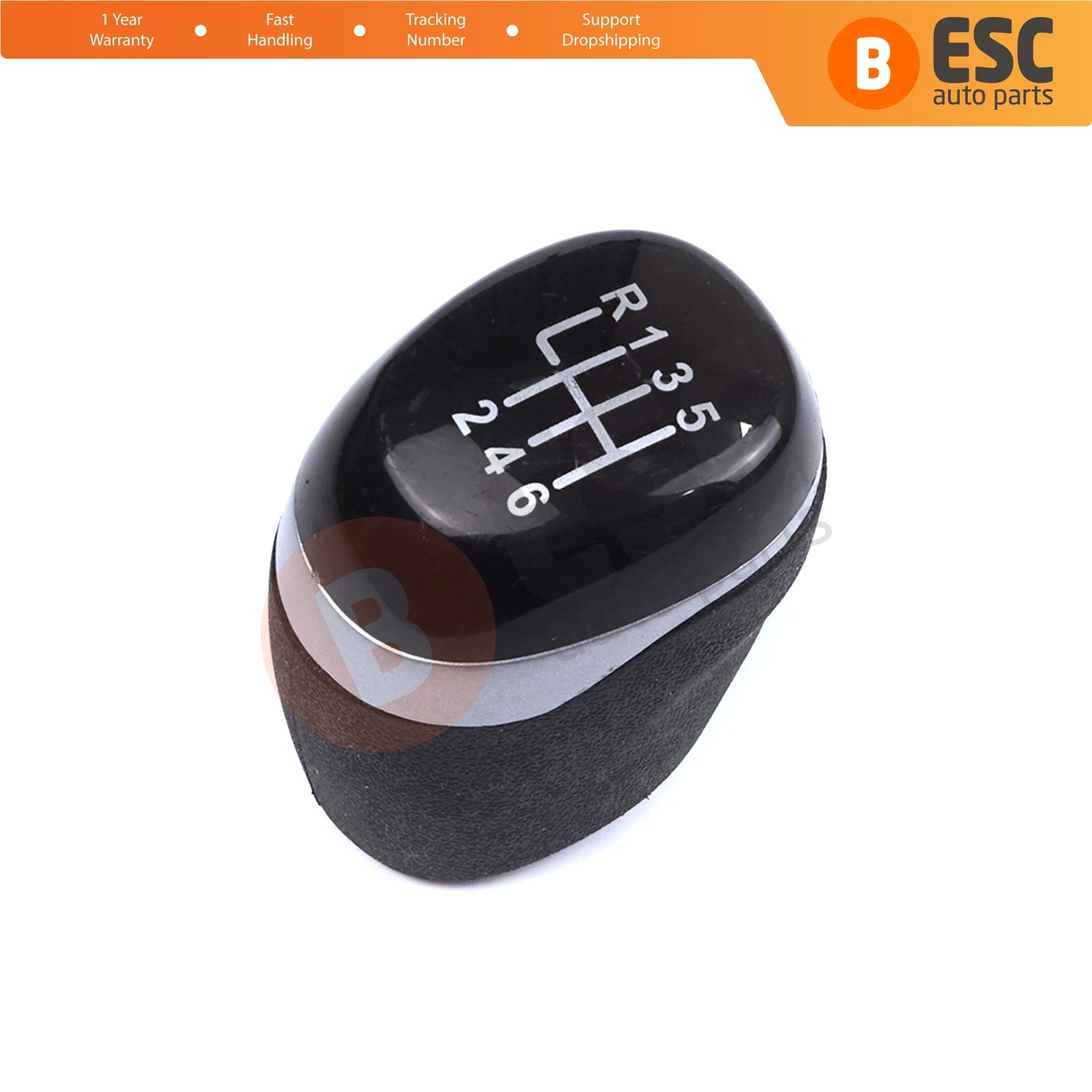 ESP1147 6-Speed Gear Shifter Stick Knob Styling Head Silver Black Color for Renault Megane MK4 BFB Kadjar Talisman 328654845R