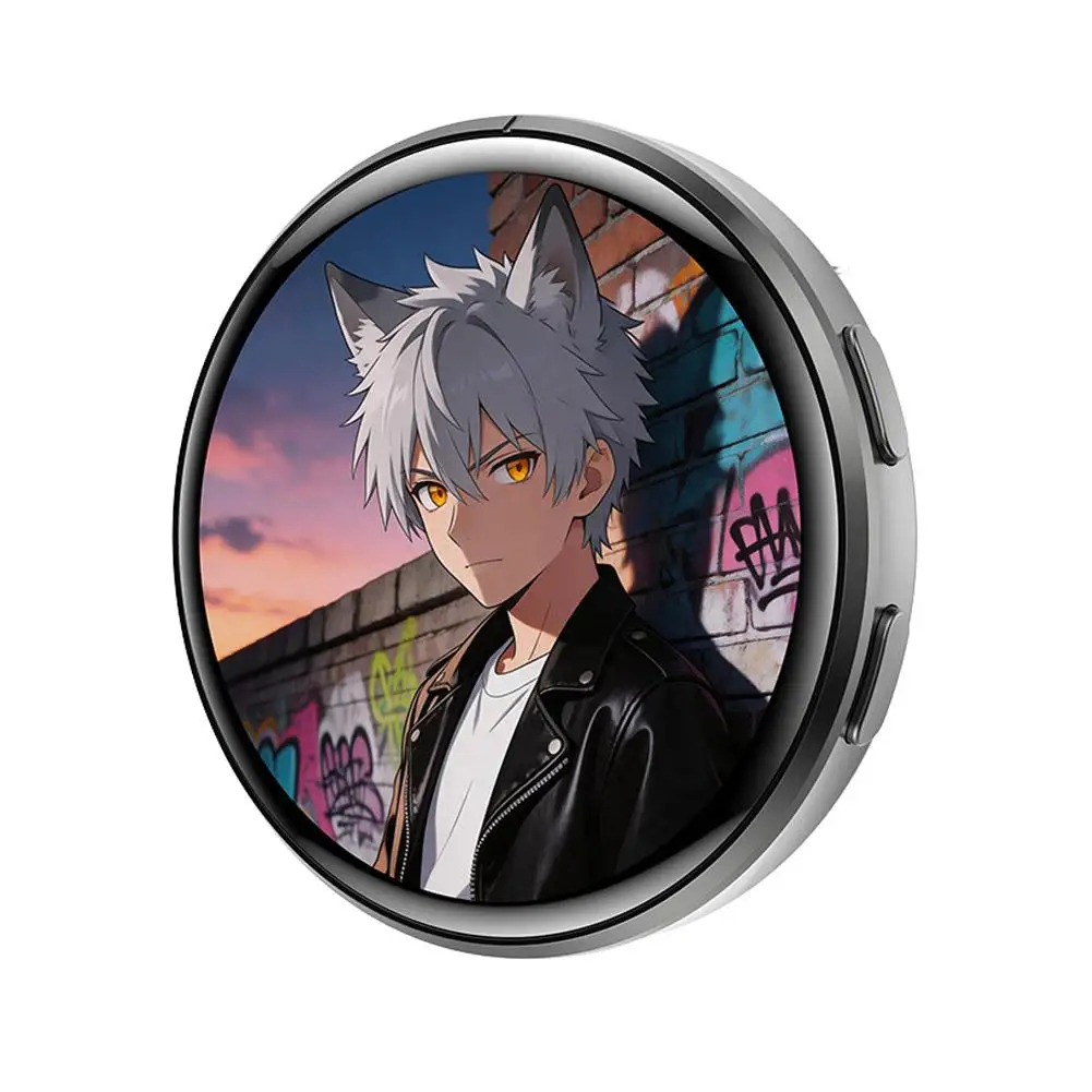 Dynamisches elektronisches Abzeichen-Display, 1,5 Zoll Touchscreen, Anime-E-Abzeichen für Spiele-Peripheriegeräte, ausgezeichnetes Geschenk für Fans, Freunde, Geburtstagsgeschenk