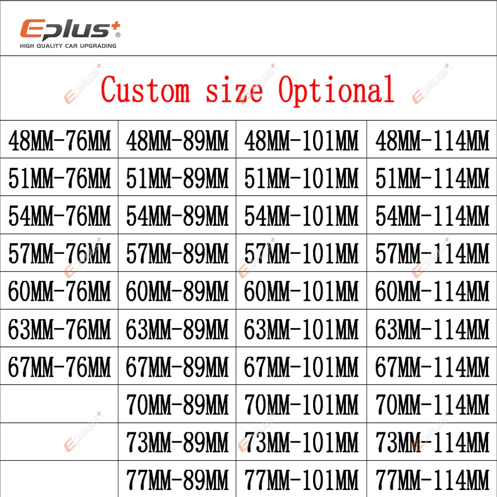 Universal Glossy Carbon Fiber Car Muffler Tip Exhaust System Pipe Mufflers Nozzle Straight stainless steel Blue