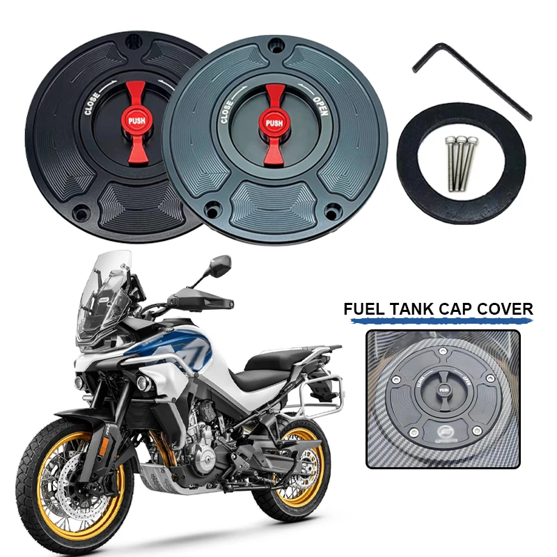 For CFMOTO 800MT 650NK 400GT 400NK CNC Fuel Gas Tank Cap Cover Aluminum Keyless Motorcycle Accessories