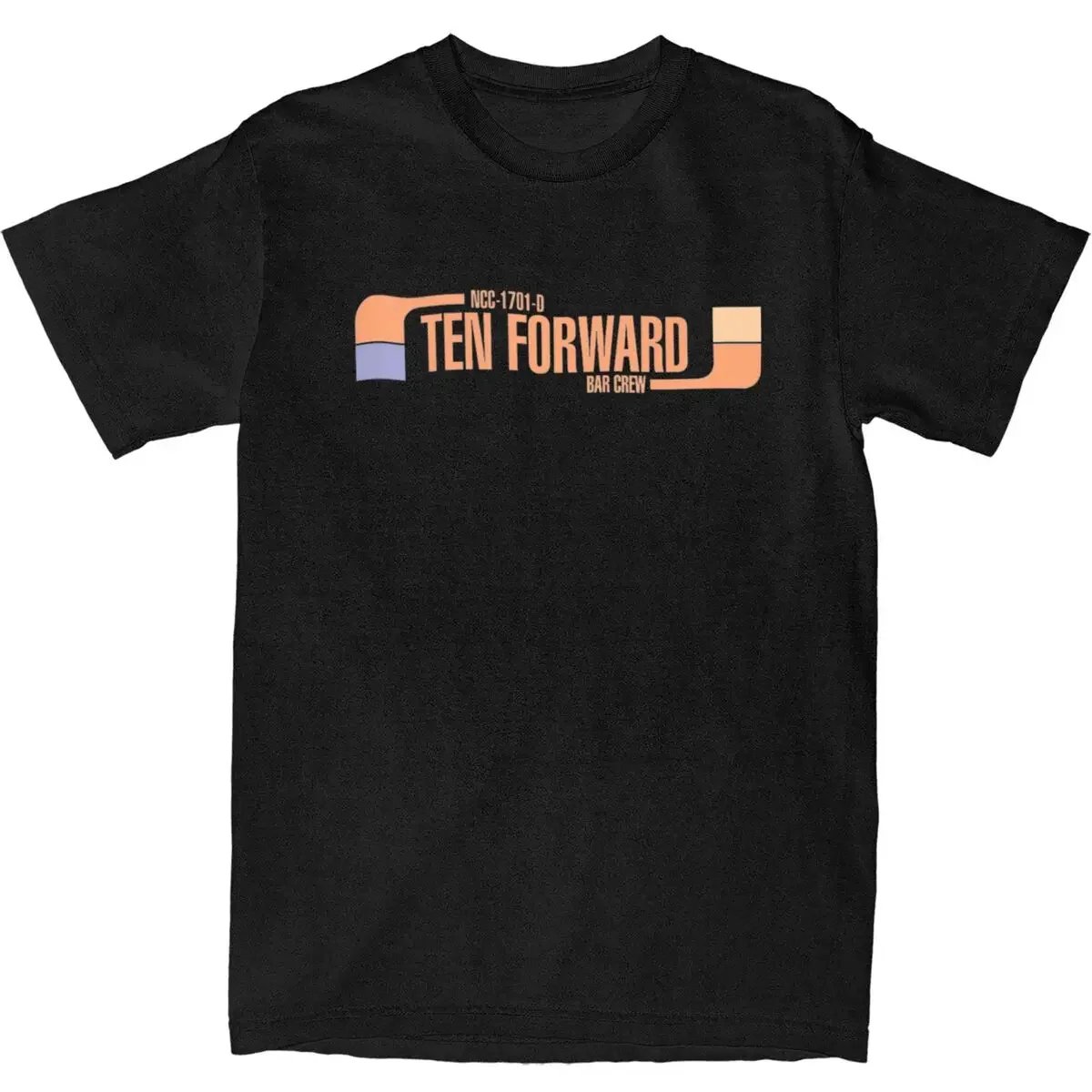 heavyweight Informal Stars Treks Ten Forward Bar Crew NCC 1701-D T Shirts Accessories Men 100% Cotton Amazing Starfleet  Shirt