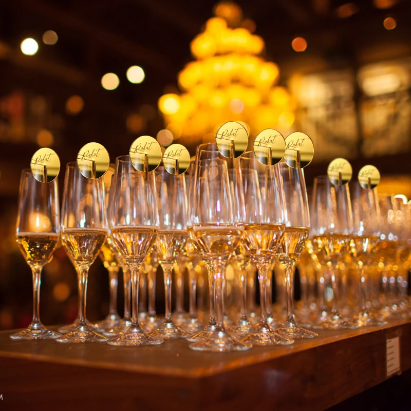 10PCS Personalise Drink Glass Place Cards,Drink Name Tags,Champagne Place Cards,Glass Escort Card, Wedding Champagne Escort Card