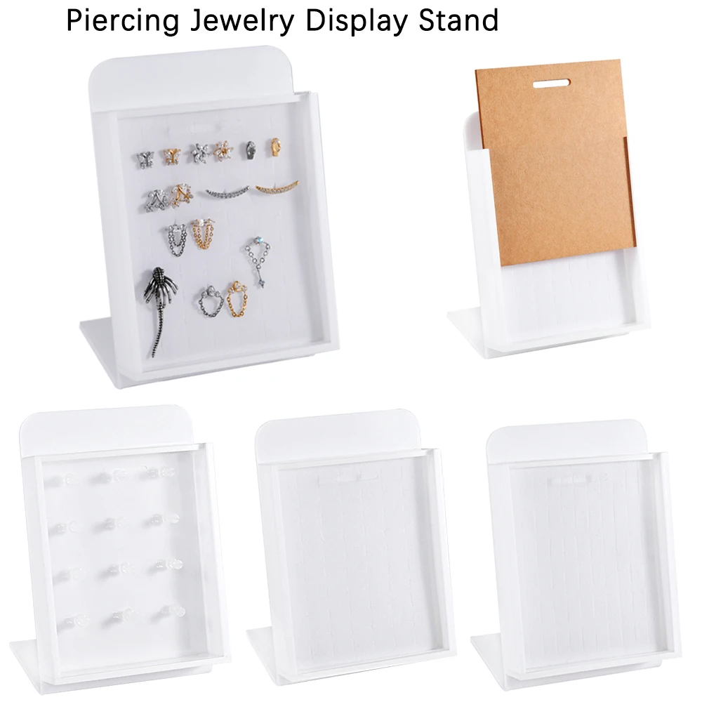 1PC Jewelry Storage Display Earrings Nose Septum Lip Belly Storage Showcase Rack Case Board Daith Helix Piercing Jewelry Holder