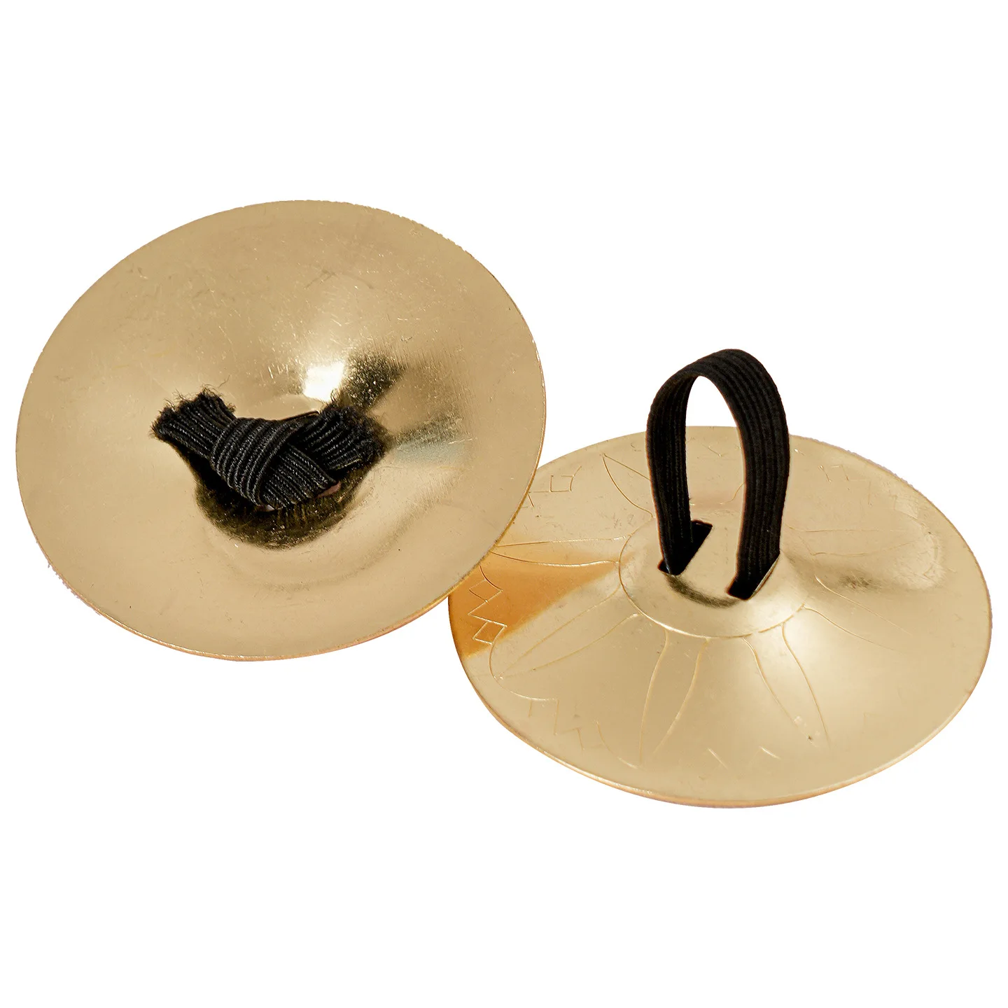 2PCS Copper Finger Cymbals Small Finger Cymbals Belly Dancing Mini Cymbals Musical Instrument Saucers Dance Finger-pointing - view 2