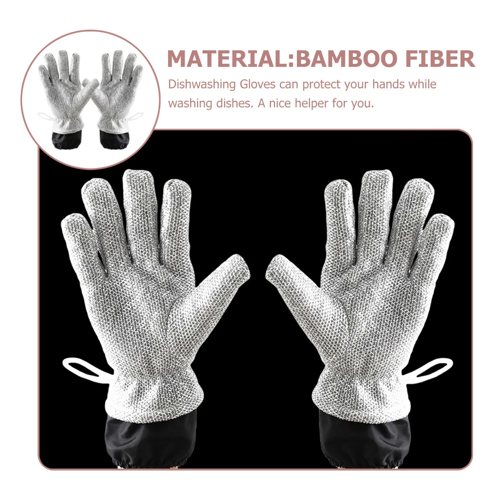 

1Pair Heat Resistant Dishwashing Gloves Premium Durable Soft Comfortable Kitchen Essentials Long Service Life Protective