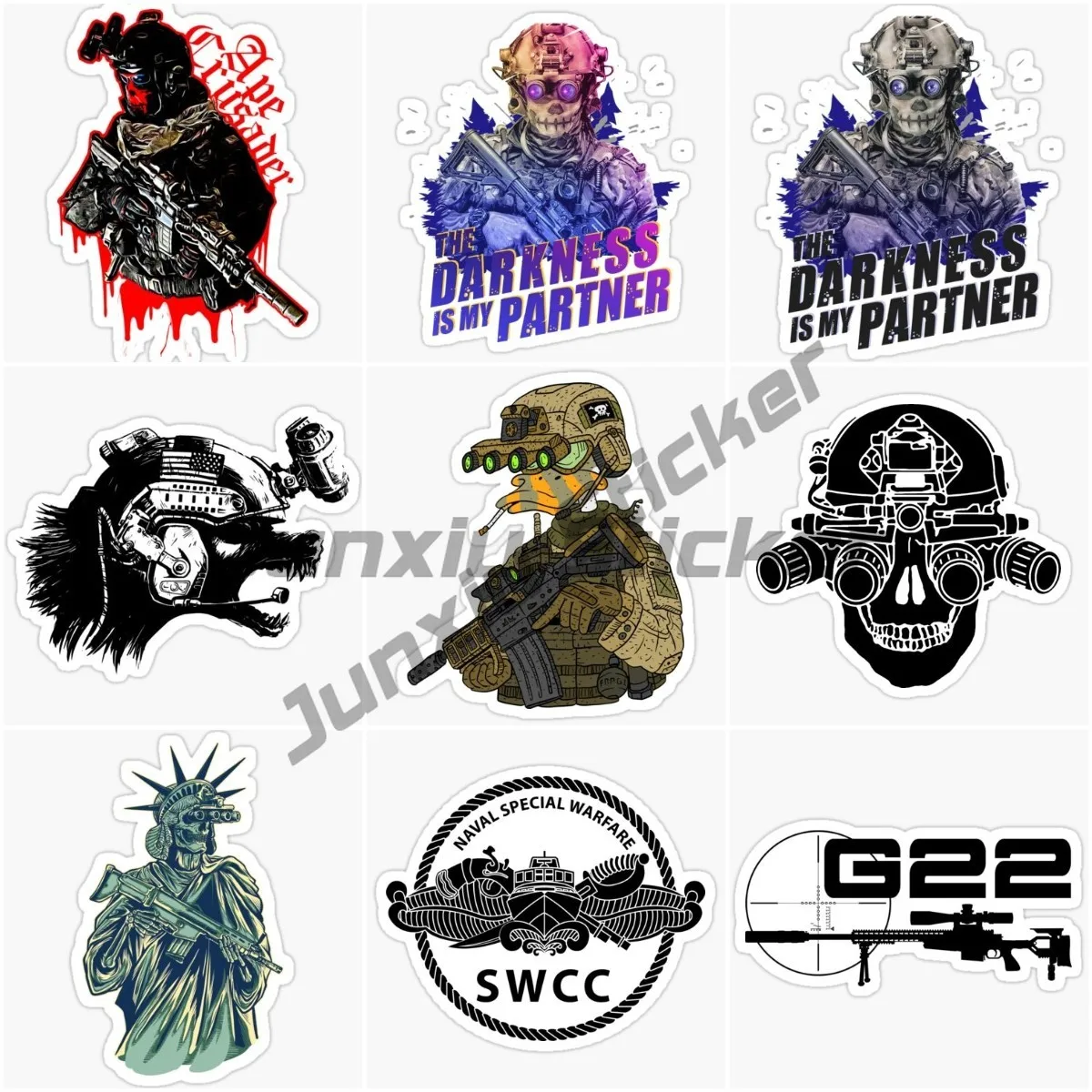 

Airborne Division Close Quarters Combat Special Forces Vinyl Car Sticker Laptop Travel Luggage Decal Car Styling