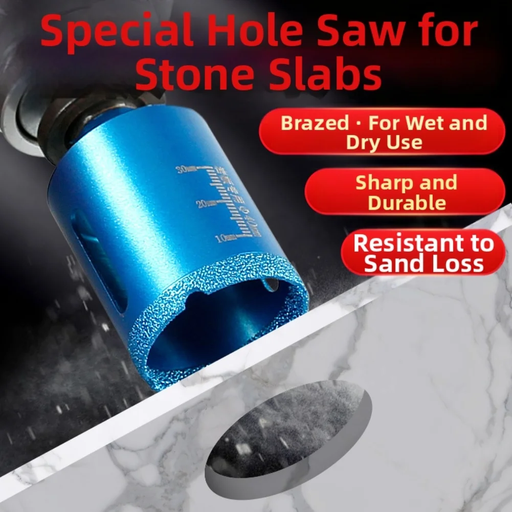 1 szt. Wiertło koronowe szlifierskie 20–60 mm do kamienia, granitu, szkła, marmuru, otwornica, frez do szlifierki kątowej, wiertło do kamienia, dziurkacz do płyt kamiennej