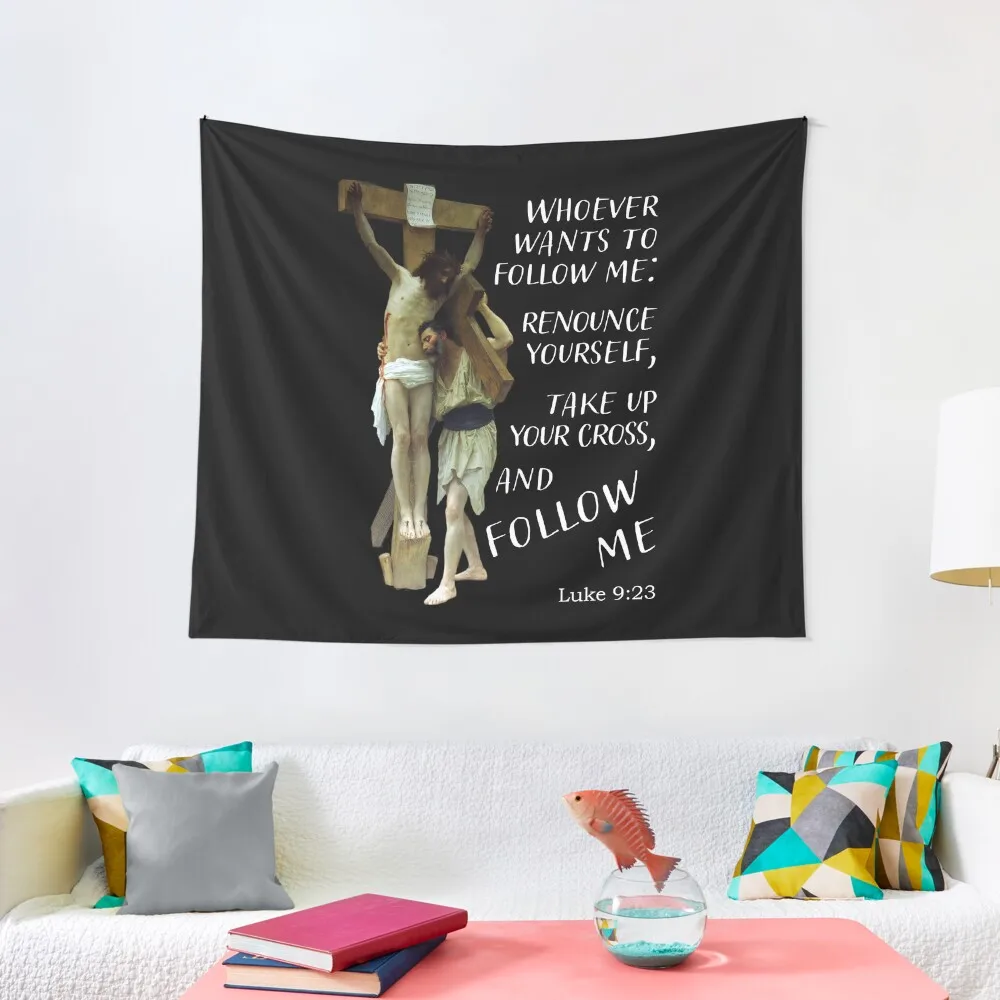 

Jesus Christ crucified Take up your cross and follow me Tapestry Home Decor Aesthetic Bedrooms Decor Decoration Bedroom Tapestry
