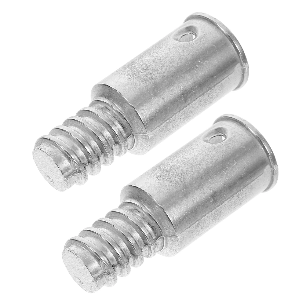 

2pcs Threaded Connector Durable Alloy Extension Pole Attachments Compatible Metal Rod Broom Mop Brush Adapter Home Cleaning