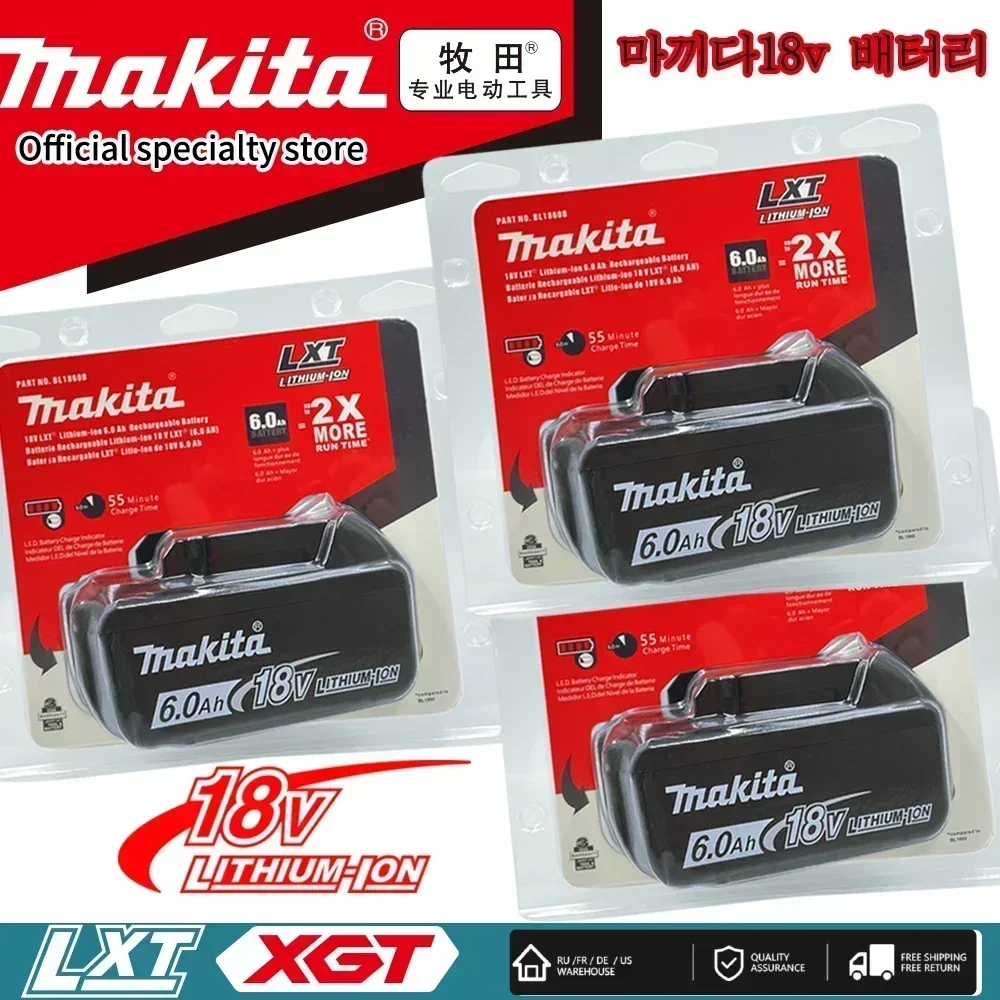 Original Makita 18v 6Ah Rechargeable Lithium Ion For Makita 18 v BatteryBL1830BL1840 BL1850Power Tool Battery