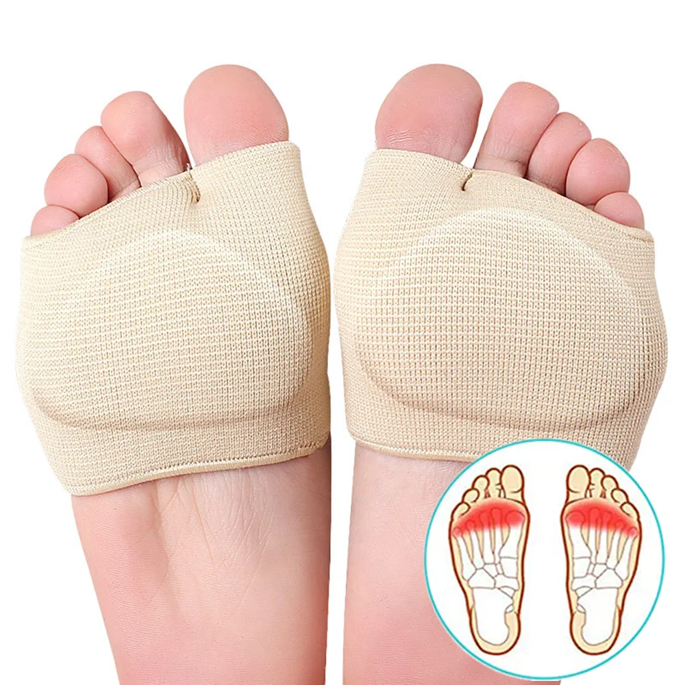 Silicone Metatarsal Pads Toe Separator Pain Relief Forefoot Socks Half Insoles Bunion Hallux Valgus Corrector Foot Care Tool