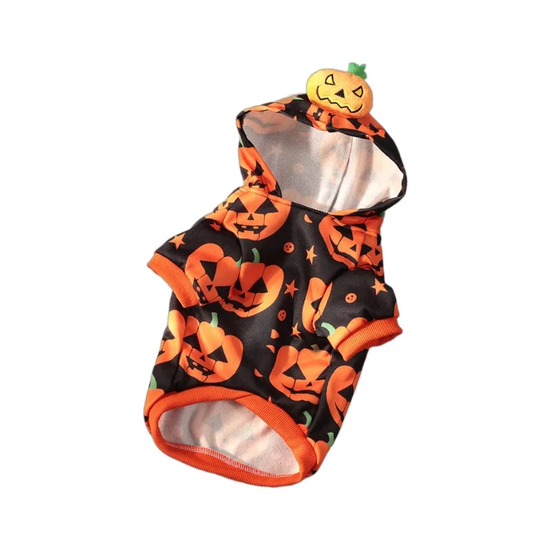 Halloween Pet Clothes Dog Cat Pumpkin Hoodie Halloween Party Supplies