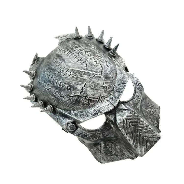 Alien Hunter Maske Predator Maske Lone Wolf Maske Rivet Snap Iron Mask Predator Cosplay Masque Gold Alien Iron Blood Warrior Maske – Detail 6