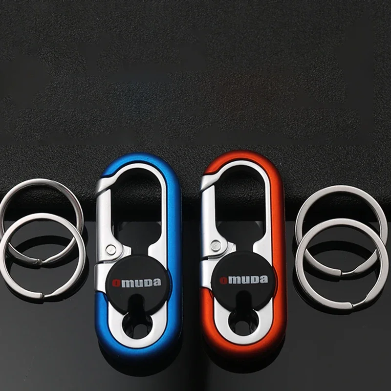 Car Keychain Key Holder Keyring Keychains for men Gift Metal Key Ring Car Styling Auto Car Accessories（ Orange, Blue）