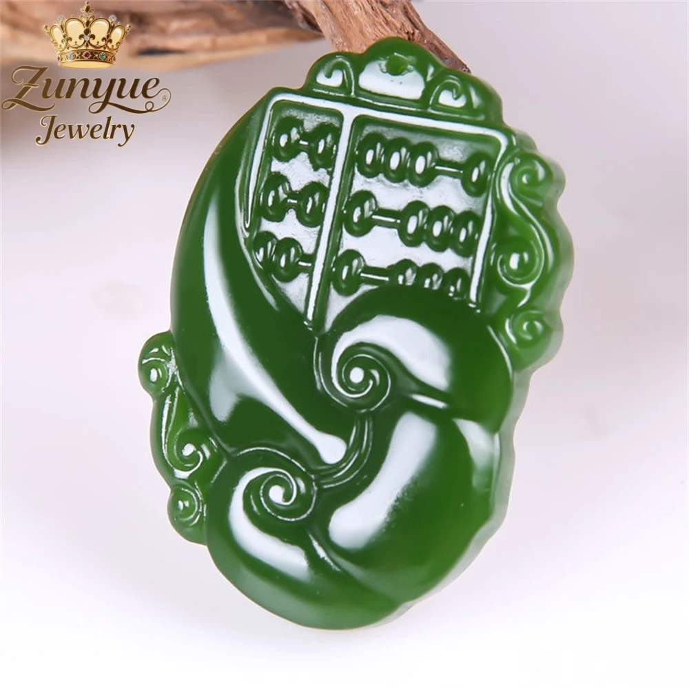

High-End Natural Hetian Jade Abacus Pendant Luxury Quality Jewelry Fashion Jewelry Best Selling Exquisite Charms Popular Gift
