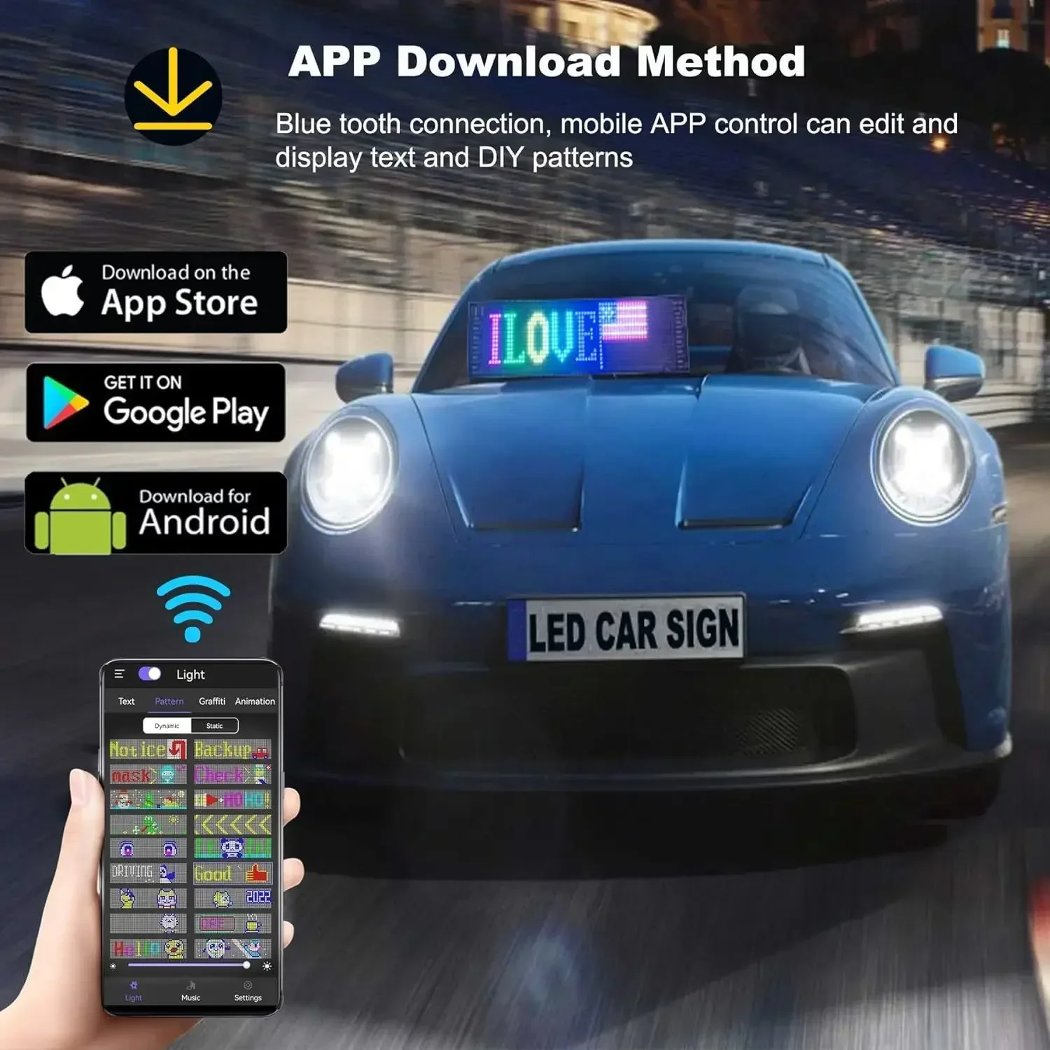 مرنة LED مصفوفة بكسل لوحة عرض شاشة USB5V الذكية بلوتوث APP التحكم RGB نمط الكتابة على الجدران التمرير عرض النص سيارة