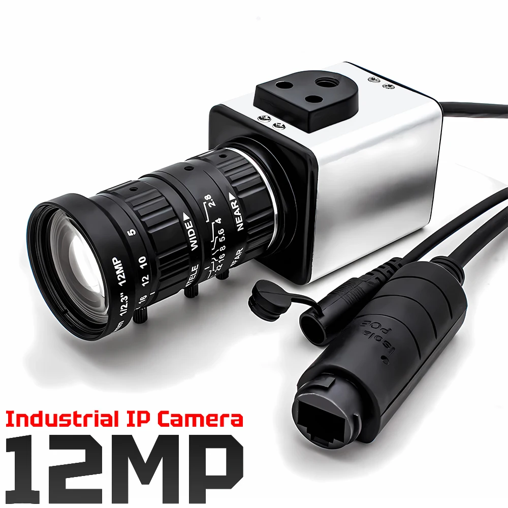 WGWK 6K 12MP IP Camera High Resolution 3840x3104 Mini POE Webcam 5-50mm 10X Zoom Detection Security Protection Smart CCTV Camera