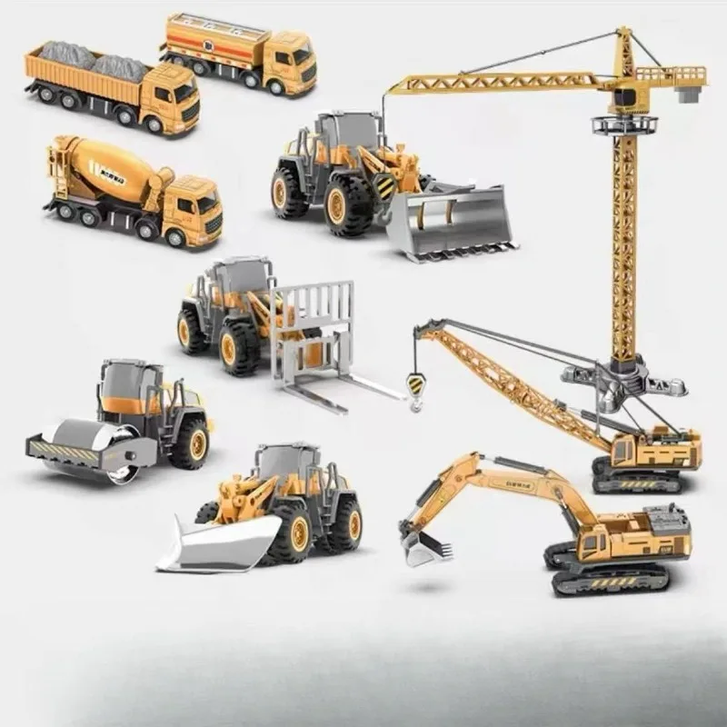 16가지 종류의 창의적인 관성 합금 엔지니어링 차량 시리즈 손과 눈의 협응력 퍼즐 기계 모델 장난감 어린이 선물