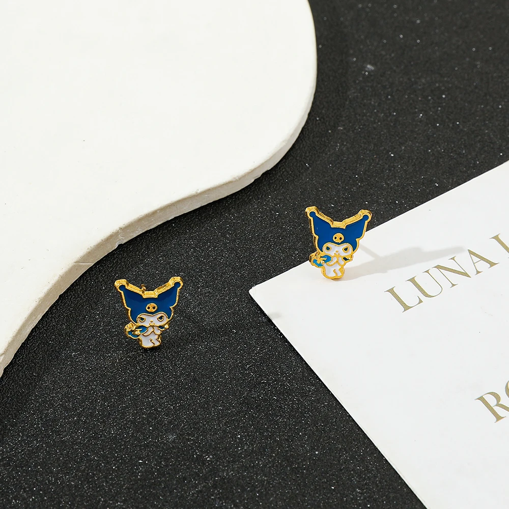 Kuromi Cartoon Earrings Sweet Girl Ear Studs Super Cute Earrings Gift for Girl Ear Accessories Gifts