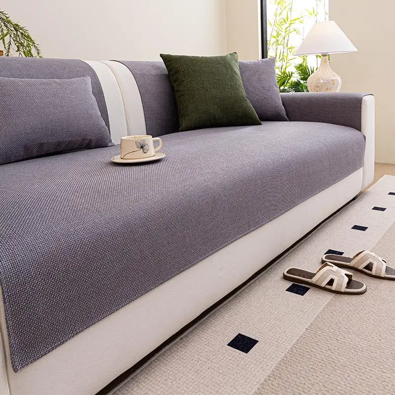 1pcs Waterproof Simple Cotton Linen All-Season Universal Non-Slip Sofa Cushion Cat Scratch Resistant Comfortable Seat Pad