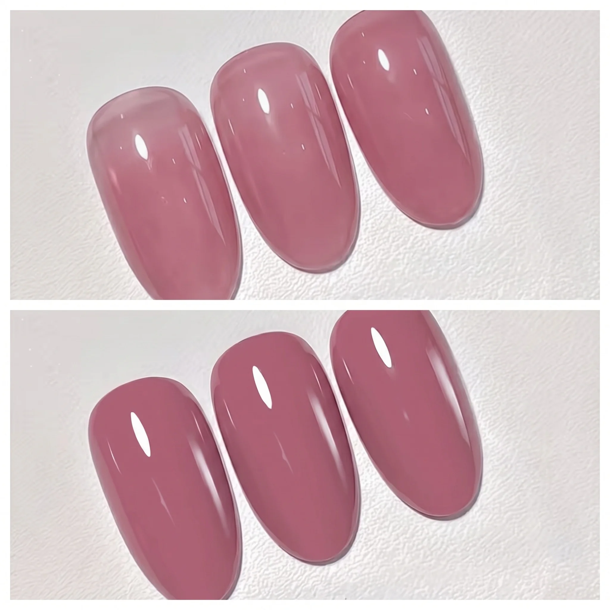 Hassleless 2Pcs Ice-Clear Bean Paste Nail Polish Gel Set, Versatile Color Scheme for Daily Use, Suitable for Daily Commuting, Holiday Dates, Single Color Is Gentle, Color-Blocking Is High-End and Has Texture, Gel Is Sm