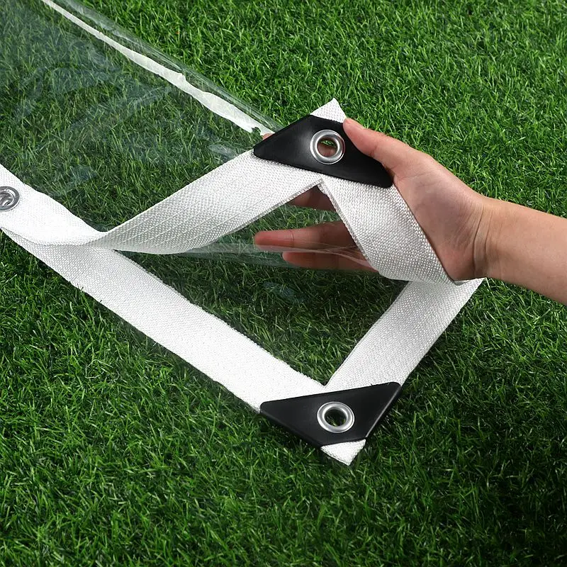 0.55mm 99.9% Transparent PVC Tarpaulin Camping Waterproof Cloth Plant Cover Cloth Outdoor Tarpaulin