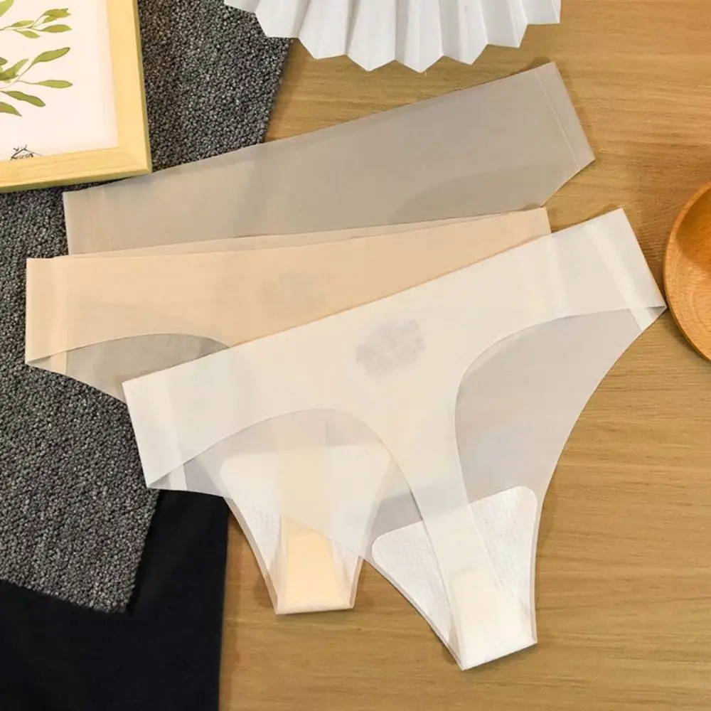 Transparent Women's Summer Ice Silk Panties Traceless Yoga Fitness Ice Silk Sea… - Image 2