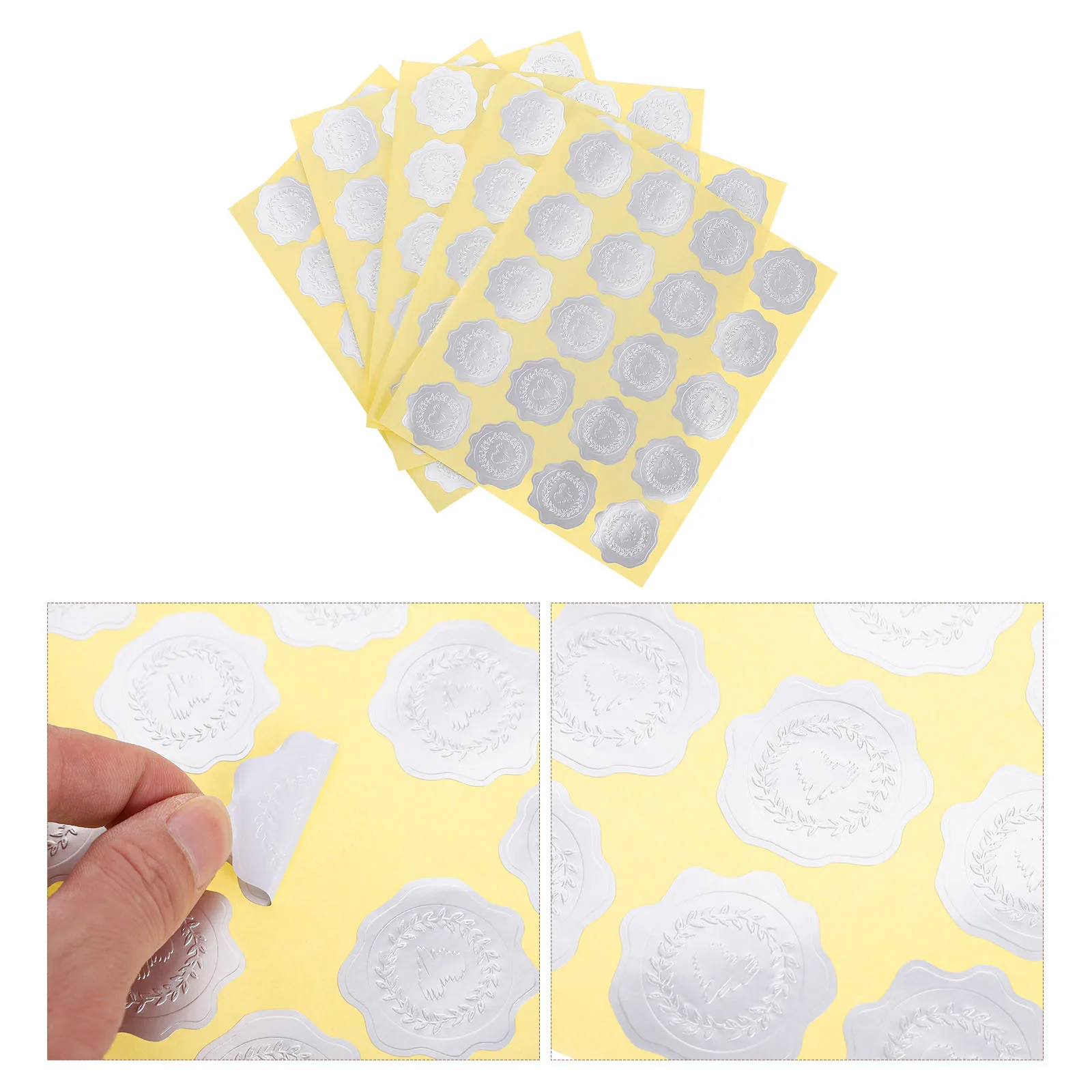

5 Sheets Sealing Stickers Premium Multi-Function Decorative Envelope Dot Stickers Convenient Self-Adhesive Seals for Gifts Bread