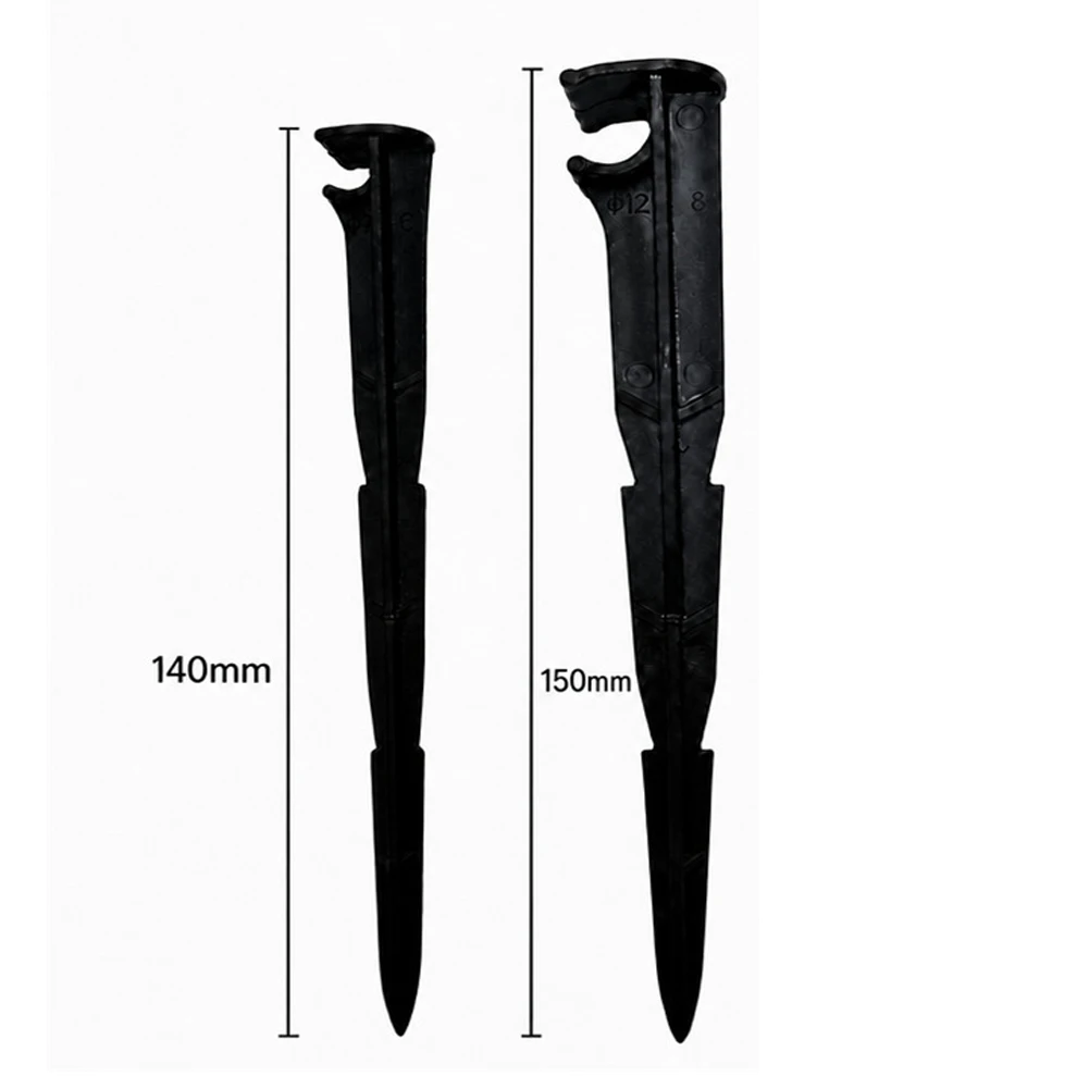 Irrigation For Drip Support Stakes 150PCS Black Polyethylene Stakes for 4/7mm 8/12mm For Drip Tubing Outdoor Use