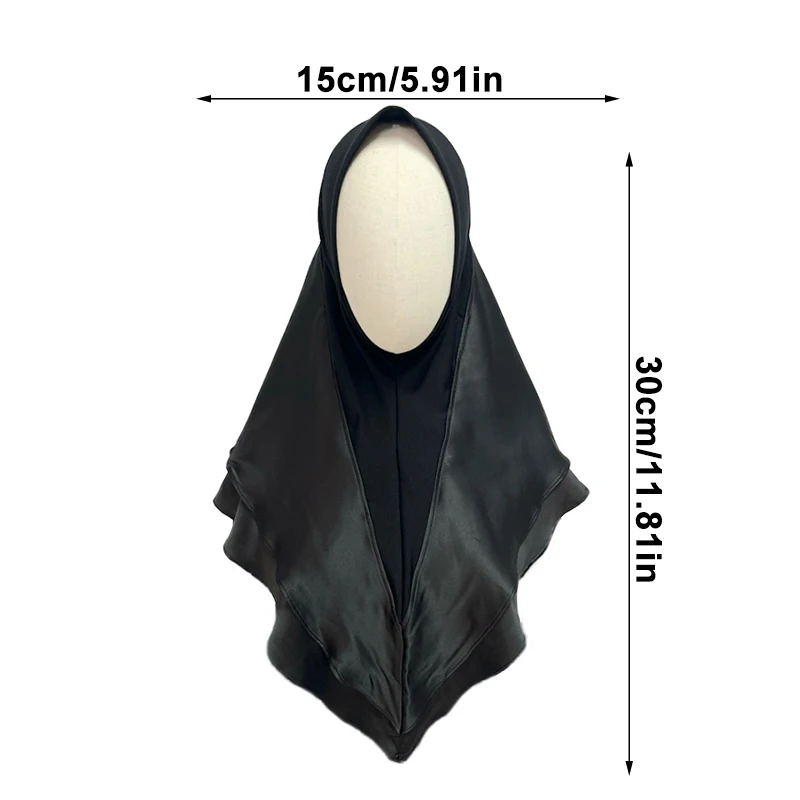 Solid Color Muslim Hijab Women Headwraps Caps Comfortable Turban Fashion Head Scarf Elegant Shawls Headband Femme Scarves