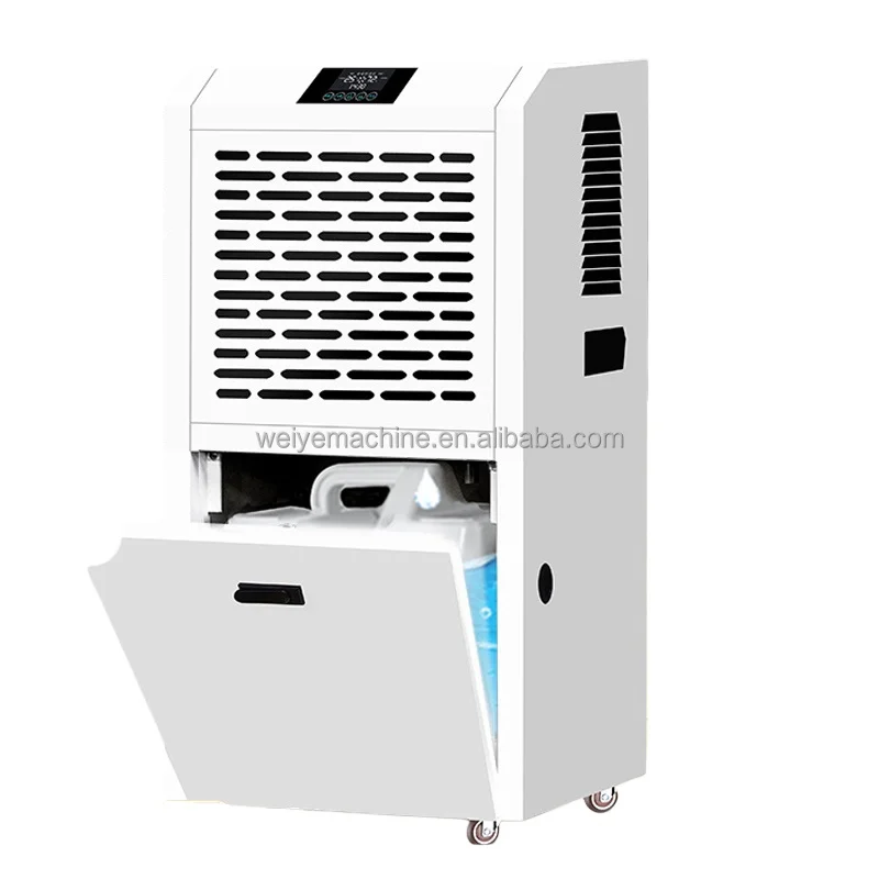 Deshumidificador Industrial grande para el hogar, sótano, taller, almacén, 60L/día, 150m2, Eco, 156L, 168L/día