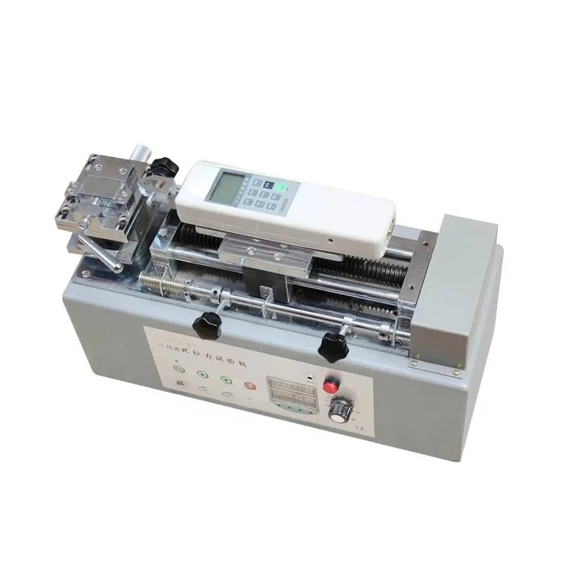 Máquina de teste de força de empurrar e puxar com mesa motorizada horizontal HTH-500N. A máquina de teste não inclui medidor.