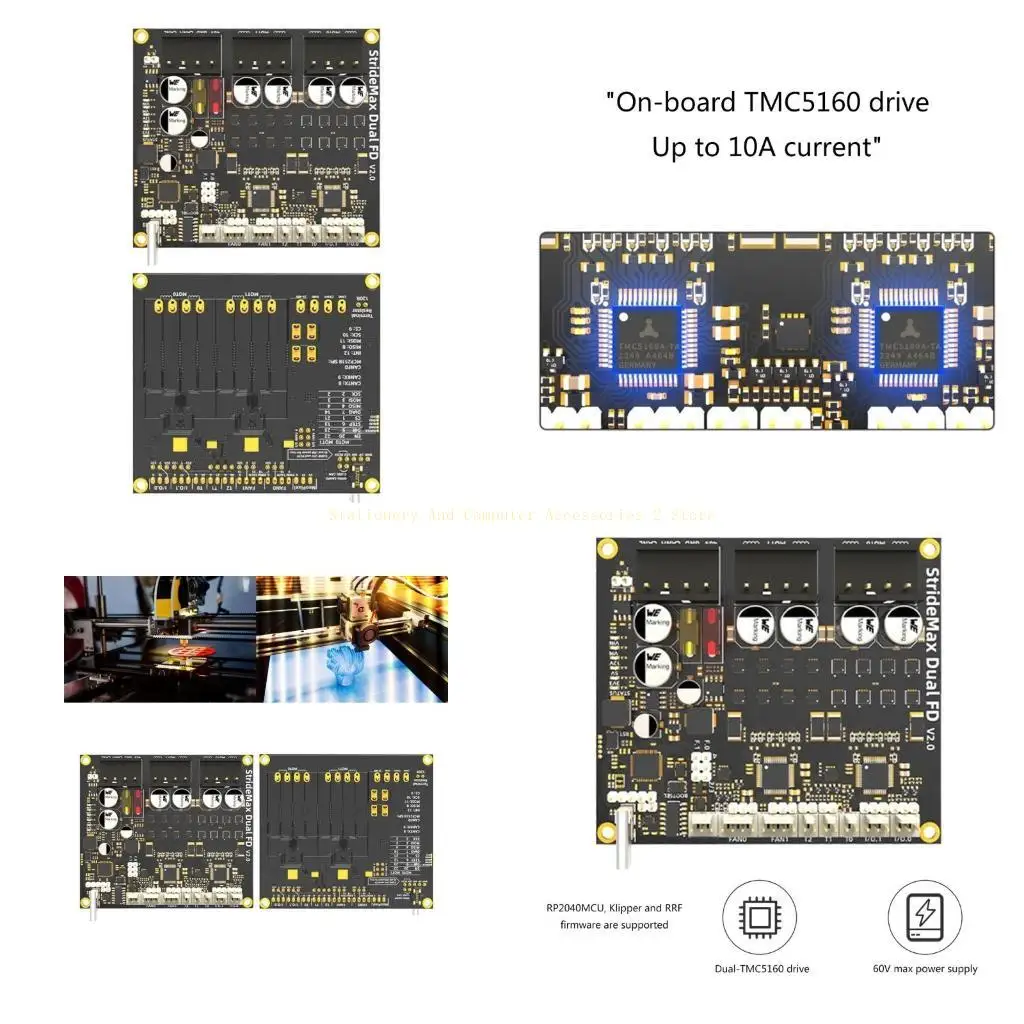 Double TMC5160 لوحة التحكم StrideMax Double FD Motheroards للطابعات ثلاثية الأبعاد #1