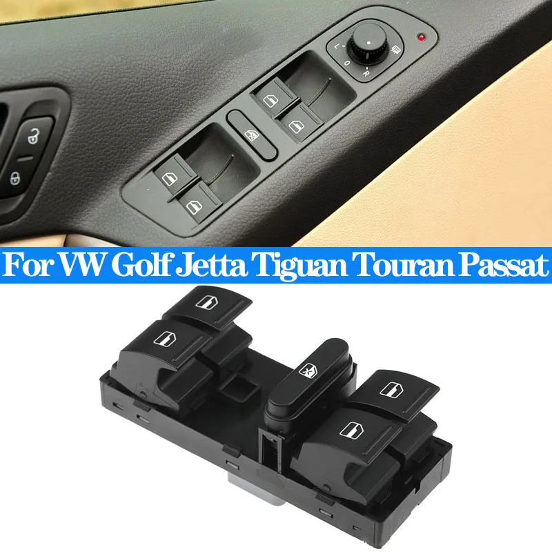 For VW AMAROK Golf  Jetta Tiguan Touran Passat B6 B7 Polo 6R CC Eos GTI Car Power Window Lift Control Switch Button 1K4959857B