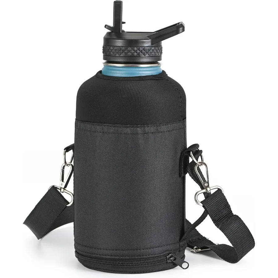 

Сумка-переноска с держателем для бутылки с водой через плечо с регулируемым плечевым ремнем, 64–128 унции, спортивные аксессуары для рукавов для бутылки с водой для B