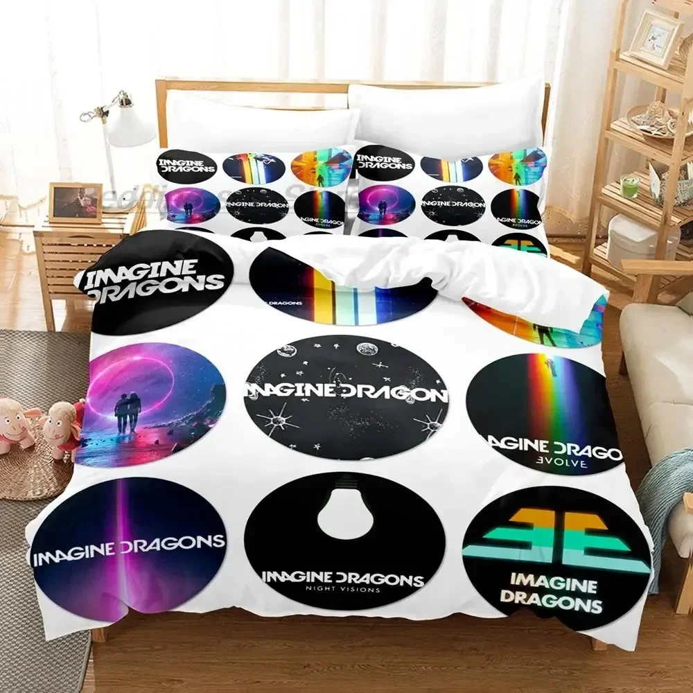 Exquisite Imagine Dragons Bedding Set Single Twin Full Queen King Size Bed Set Aldult Kid Bedroom Duvetcover Sets 3D Print Bed S