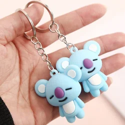 3D koala keychain for women PVC cute cartoon key chain key ring portachiavi chaveiro llaveros bag charm