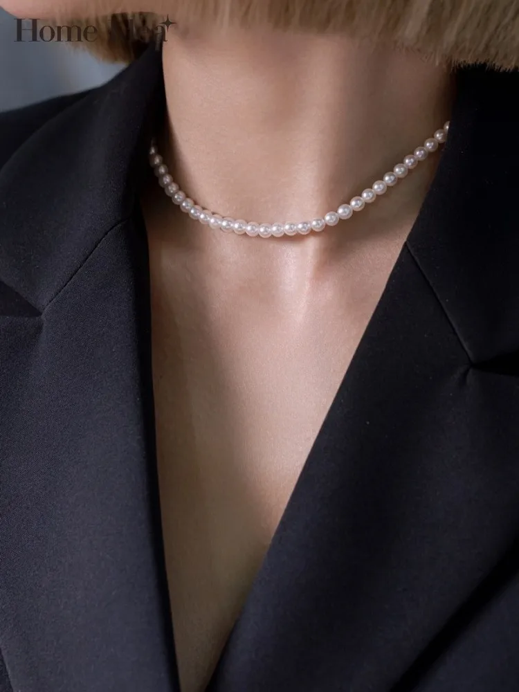 

Fine Jewelry Elegant Women Pearls Necklace Fashion Ladies Party Beaded Short Necklace