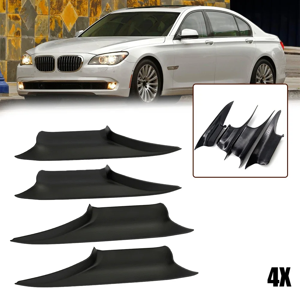 4x Car Inner Door Pull Handle Covers For For BMW 7' F01/F02 2008-2015 Sleek Matte Black Finish 51419115501 Interior Door Handles