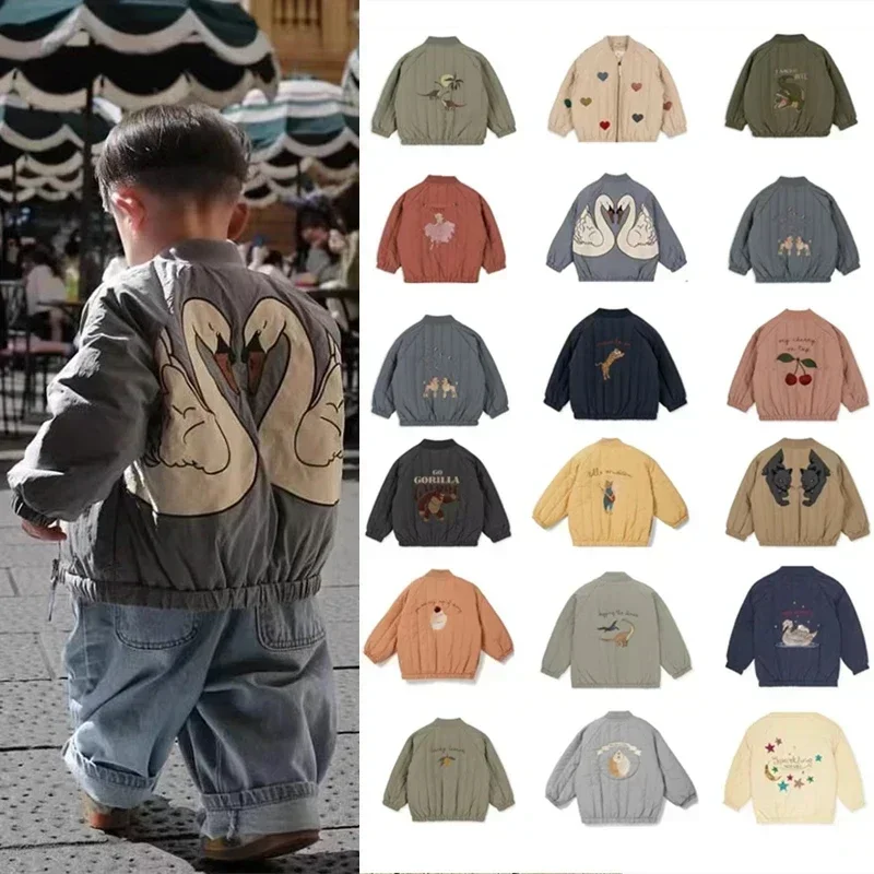 

2026 KS Children's Lambswool Jacket Coat Autumn Winter Baby Boys Cotton Outerwear Toddler Girls Flight Suit Jacket Kids Clothes