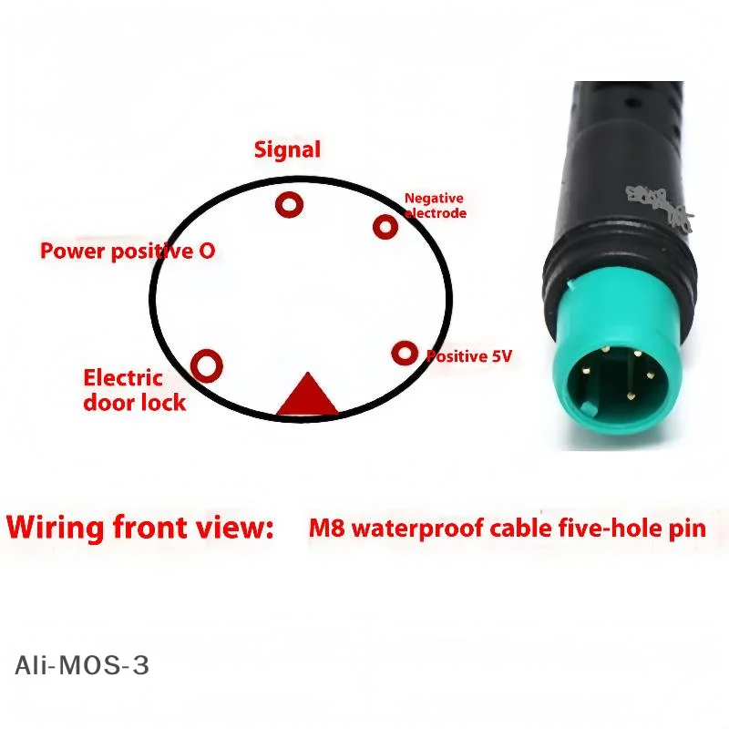 【S】1PC Electric Scooter Thumb Throttle with Key Lock, 5-Pin Speed Dial Control & Finger Trigger Accelerator