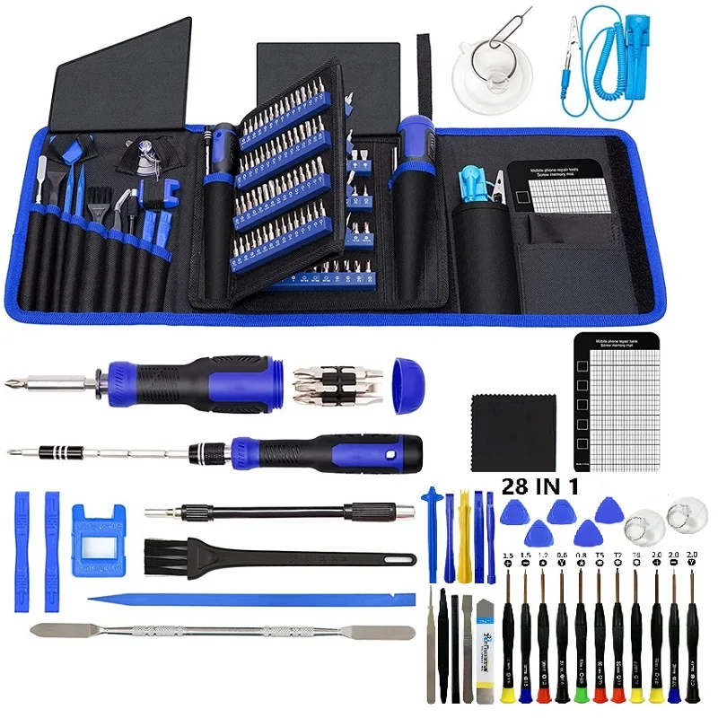 218pcs Screwdrivers Set Cell Phone Computer Dust Removal Precision Repair Nut Driver Multi Model Magnetic Screw Key Hand Tools