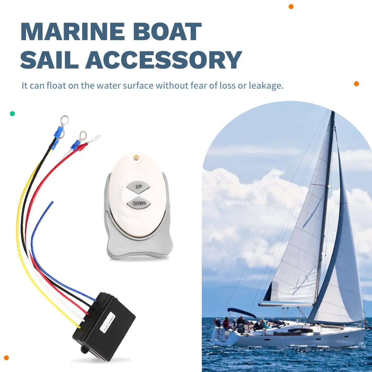 DT81 Remote Control Windlass Wireless Trim Controller Marine Boat Sail Accessory 2 Transmitter for Windlass Wireless
