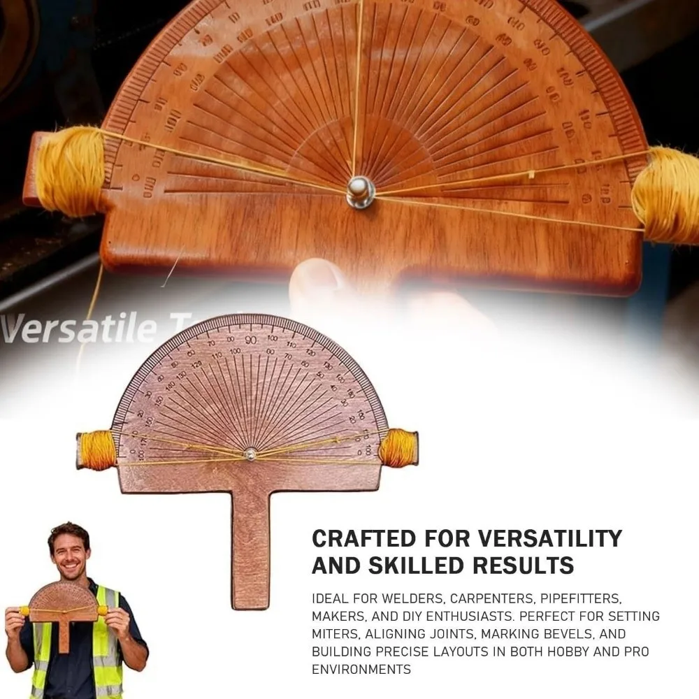 

Handcrafted Precision Angle Finder Wooden Laser-Engraved Angle Detector Accurate Measurement Angle Finder Tool