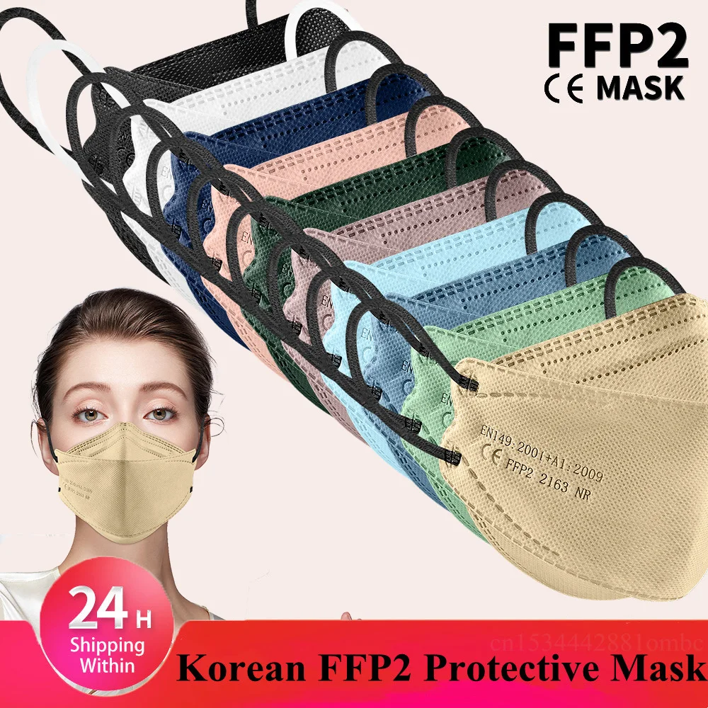 Kn95 Masque coréen ffp2 Anti-poussière pour adultes, multicolore CE FFP2 masques faciaux protection de sécurité